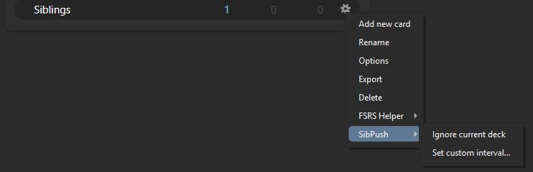 SibPush Configuration